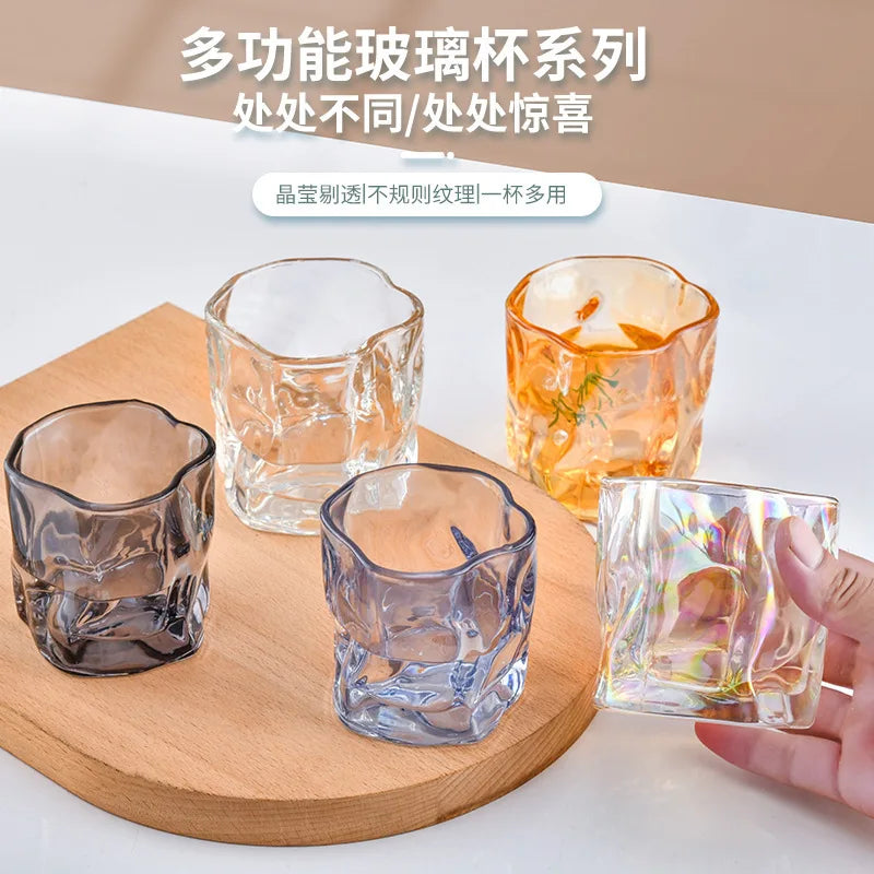 Decorbites™ Eisberg-Glasbecher - 250 ml Klar Unregelmäßige Form Kaffeetasse