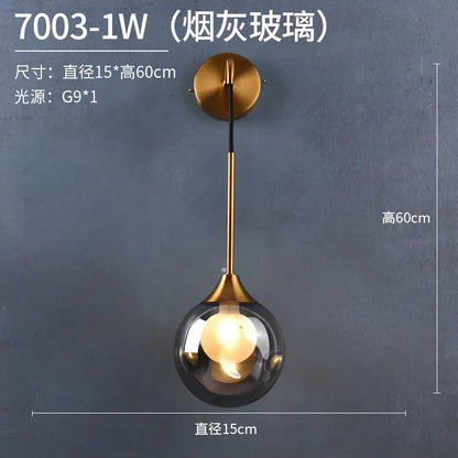 Decorbites™ Glasball Gold LED Wandlampe Modern Nordisch Innenleuchte