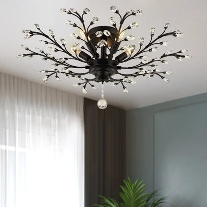 Decorbites™ Kristallbaum-Lüster Deckenleuchte für das Schlafzimmer mit LED E14 Glühbirnen