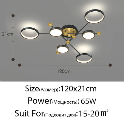 Decorbites™ Goldrahmen-LED-Kronleuchter: Moderne Beleuchtung für Wohnzimmer, Schlafzimmer – Innenleuchte & Lüster