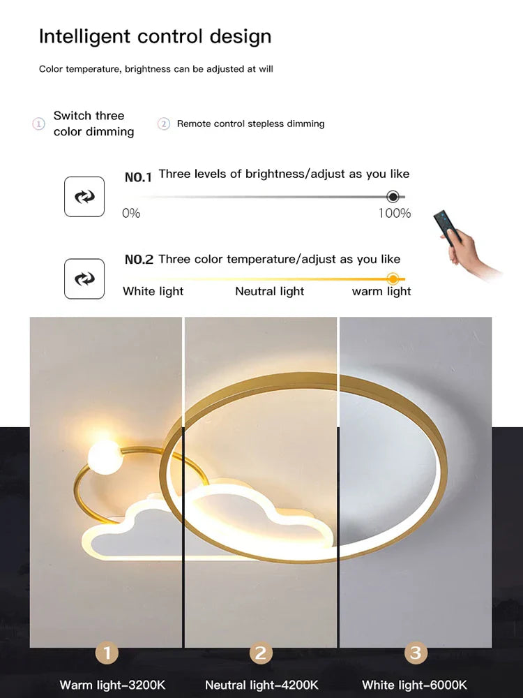 Decorbites™ Kinder-LED-Deckenleuchte: Moderner Kinderzimmer-Kronleuchter für das Schlafzimmer, smarte Cartoon-Lampe