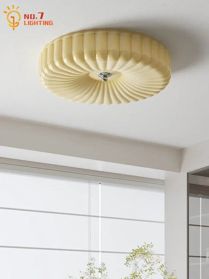 Decorbites™ Creme-Wind LED Glas-Deckenleuchte: Französisches Design für Schlafzimmer, Arbeitszimmer, Balkon, Café