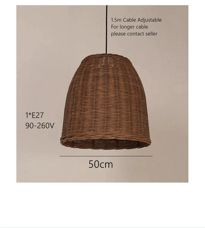 Decorbites™ Handgefertigte Rattan-Küstenresort-Hängeleuchte - Wabi-Sabi-Lebensstil