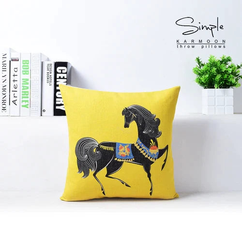 DecorBites™ Cotton Linen Sofa Pillowcase, Cushion Cover for Home Decor