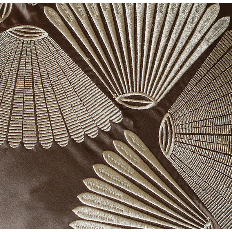 Decorbites™ Dunkelorange Geometrische Blütenblätter Leder-Patch Lendenkissenbezug Luxus-Hülle