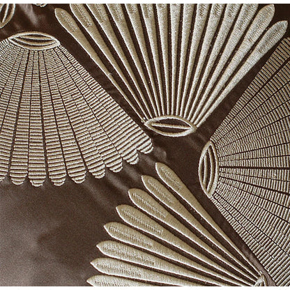 Decorbites™ Dunkelorange Geometrische Blütenblätter Leder-Patch Lendenkissenbezug Luxus-Hülle