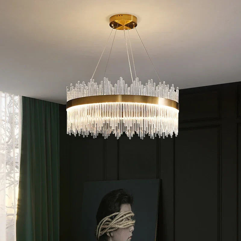 Decorbites™ Glasstab-LED-Hängeleuchter: Elegante Leuchte für die Einrichtung im Wohn-, Ess- und Schlafzimmer