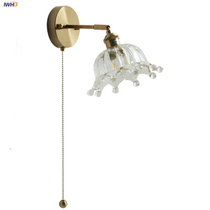 Decorbites™ Krone Glas LED Wandlampen Messing Schalter Treppenarmaturen