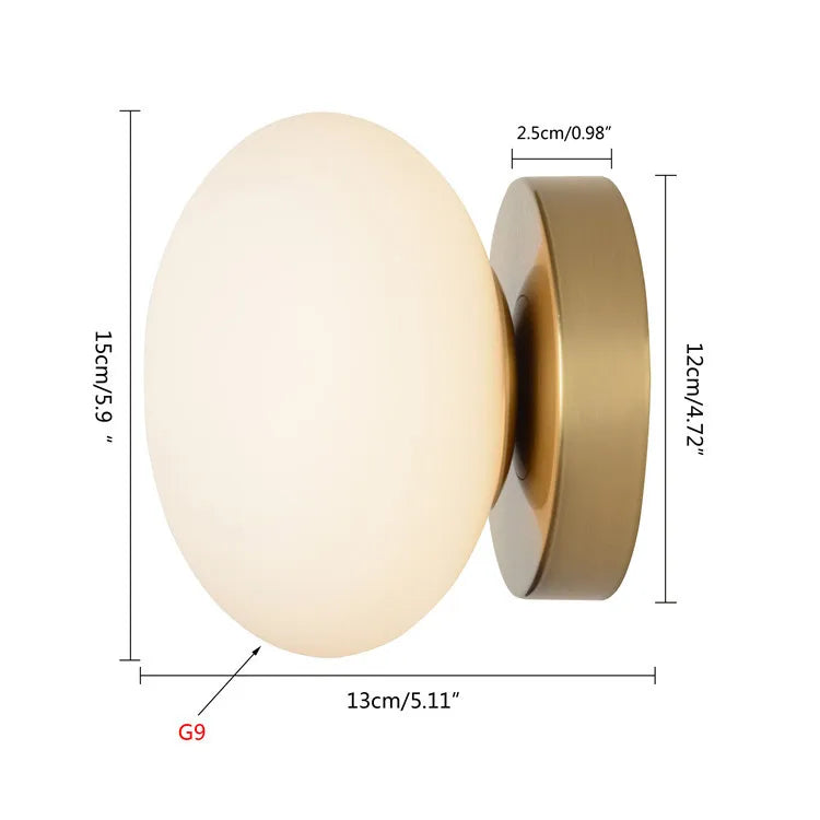Decorbites™ Goldene Glas-Kugellampen Wandlampen für moderne Heimdekoration
