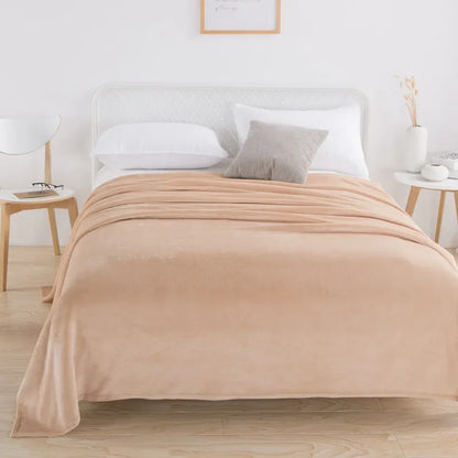 DecorBites™ Coral Fleece Flannel Flower Printed Blanket for Single/Queen/King Beds