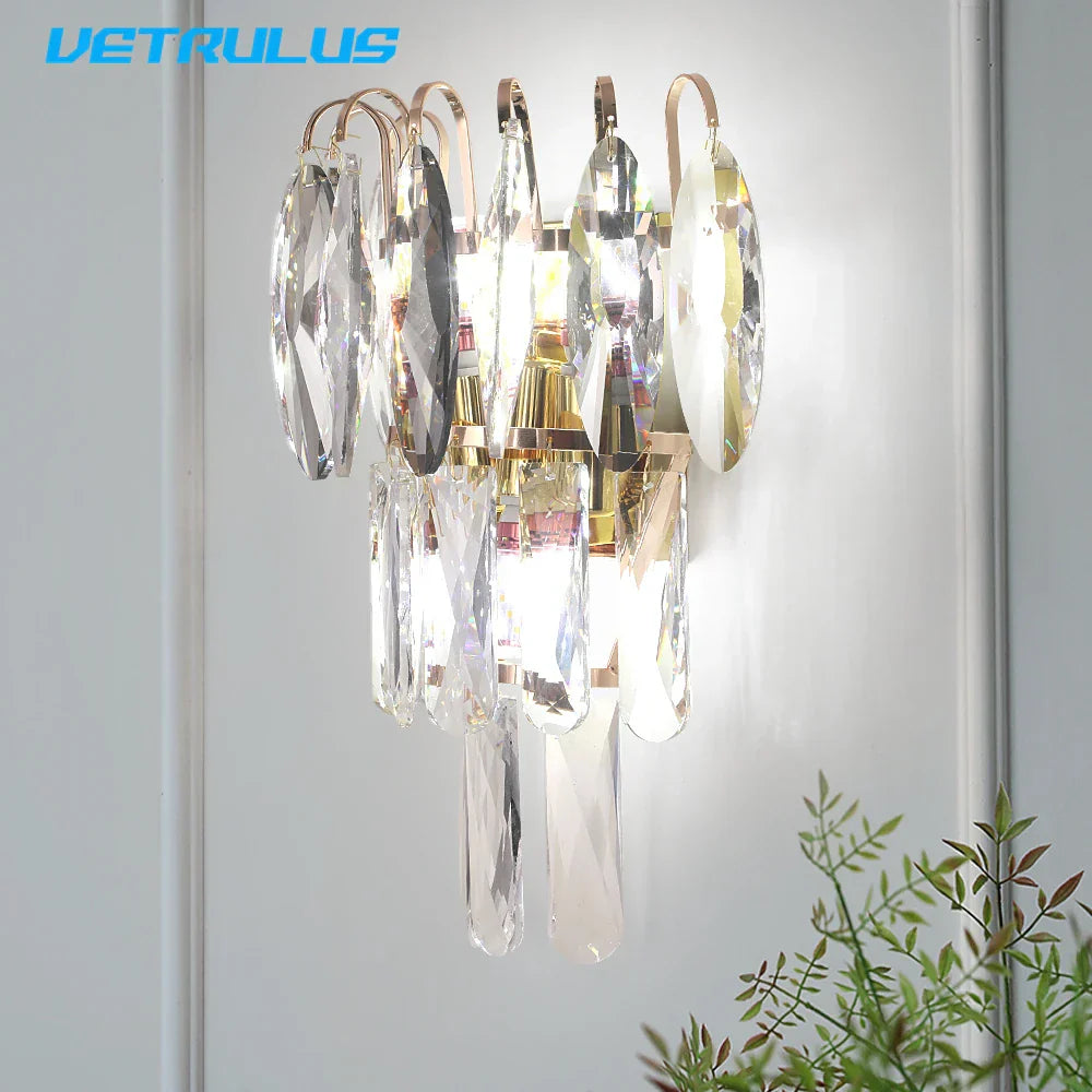 DecorBites™ Crystal LED Wall Light Modern Elegant Design for Living Room & Bedroom
