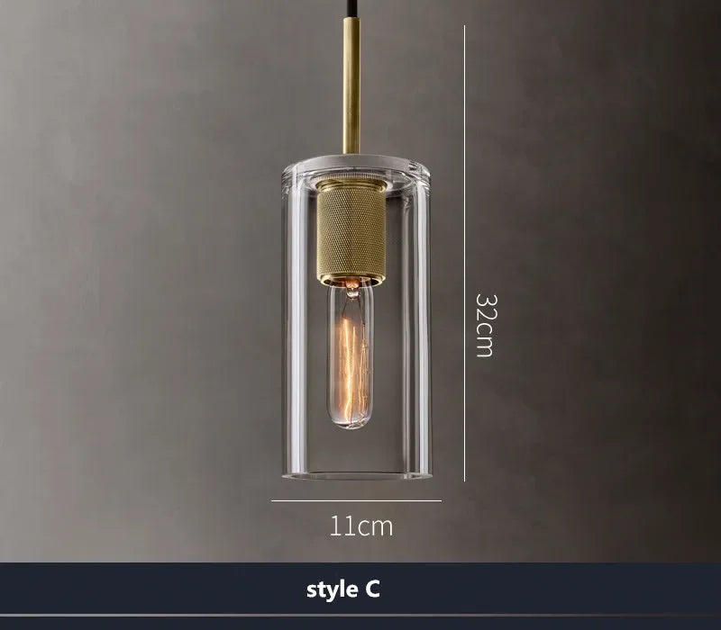 Decorbites™ Klar-Glas-LED-Pendantleuchte Gold-Metall-Chandelier MarshalAsLED Hängelampe