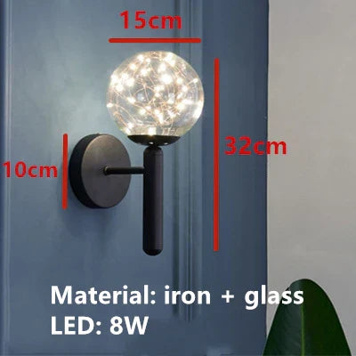 Decorbites™ Glas-Blase-LED-Kronleuchter: Nordisches Kunststern-Helles Innenbeleuchtung für Romantische Atmosphäre