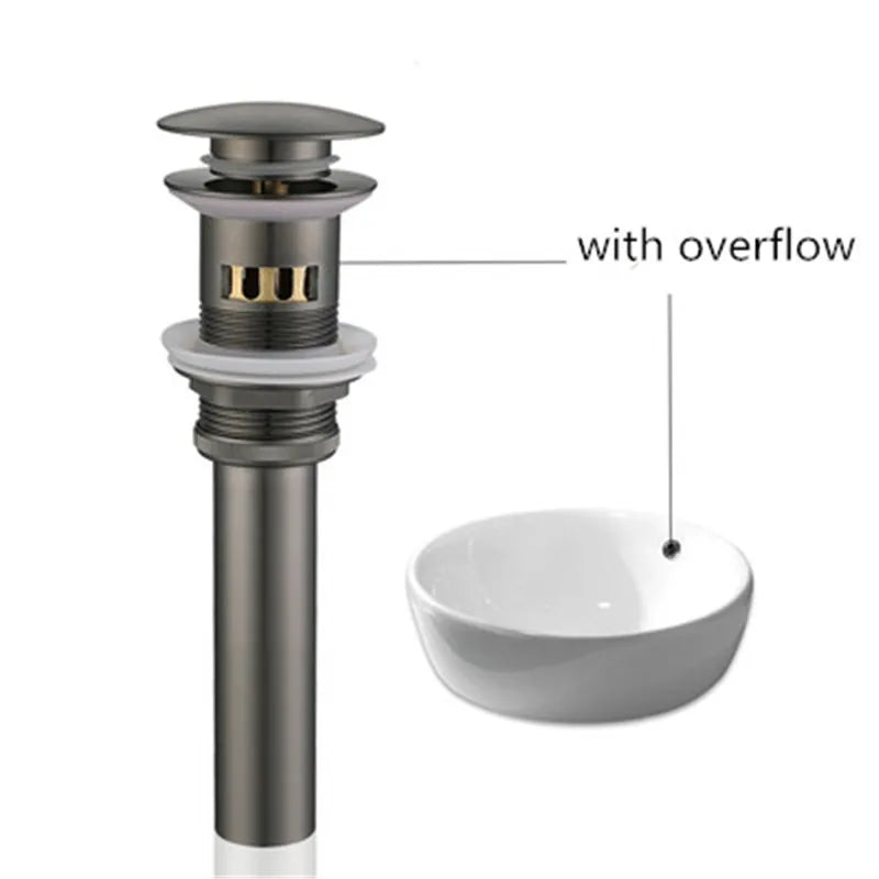 Decorbites™ Gewehr Grau Wasserfall Beckenarmatur - Messing Heiß Kalt Waschbeckenarmatur