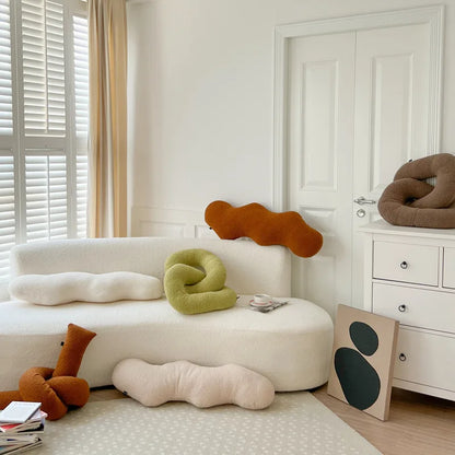 DecorBites™ Kids Comfort Knotted Cushion: Handmade & Bendable for Couch, Bed, Car, Office.