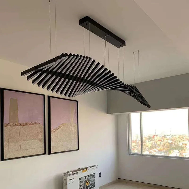 DecorBites™ LED Wave Pendant Chandeliers for Living Dining Room Restaurant