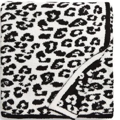 DecorBites™ Leopard Print Knitted Fleece Blanket: Super Soft & Lightweight for Sofa Nap