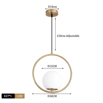 Decorbites™ Glas-Kugelleuchter LED Küchen Wohnzimmer Hängelampe