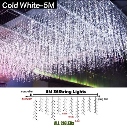 Decorbites™ Eiszapfen-LED-Lichterkette: Festliche Außendekoration für Weihnachten, Party, Patio und Garten
