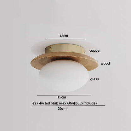 Decorbites™ Würfel Holz Kupfer LED Deckenleuchte Vintage Loft Deckenlampe