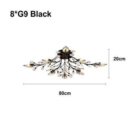 DecorBites™ Crystal Ceiling Chandelier for Living Room Bedroom Kitchen Indoor LED Lighting