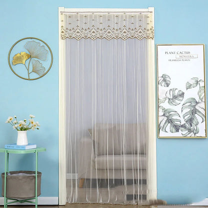 Decorbites™ Spitzeneinfassung Sommer-Insektenschutz-Türvorhang für Wohnzimmer und Schlafzimmer