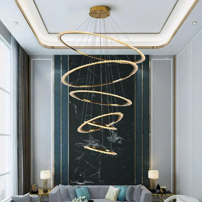 Decorbites™ Kristall-Leuchter: Treppen-Hängeleuchte, Wohnzimmer- & Innenbeleuchtung