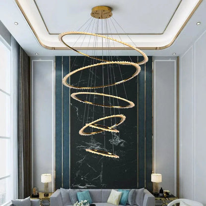 Decorbites™ Kristall-Leuchter: Treppen-Hängeleuchte, Wohnzimmer- & Innenbeleuchtung