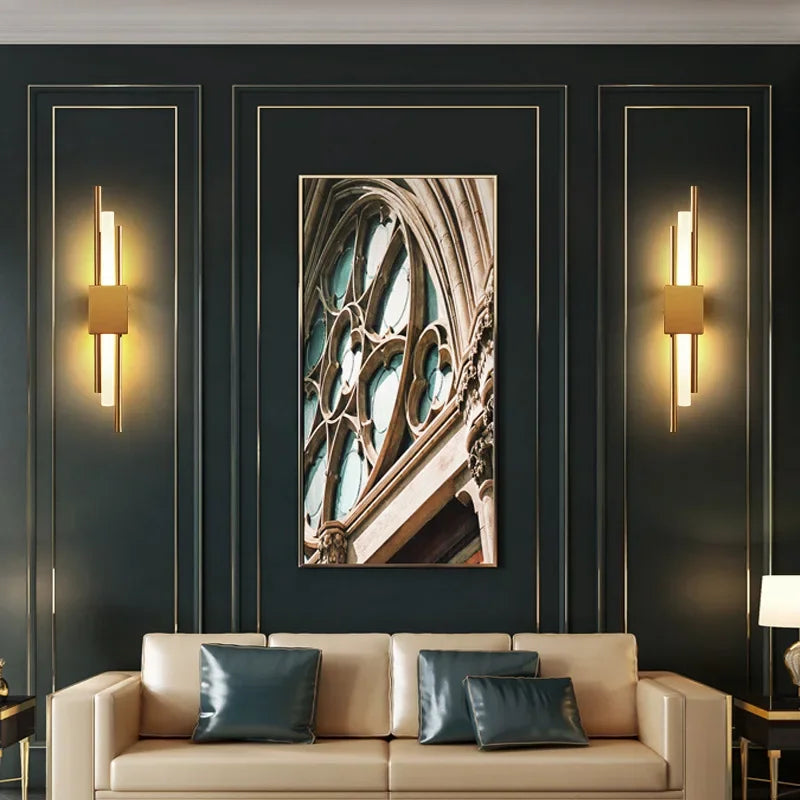 Decorbites™ Gold LED Wandlampe | Moderne nordische Schlafzimmer Wohnzimmer Innenbeleuchtung