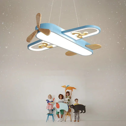 Decorbites™ Kinder-LED-Holz-Deckenleuchte in Gelb & Blau - Minimalistisches Design