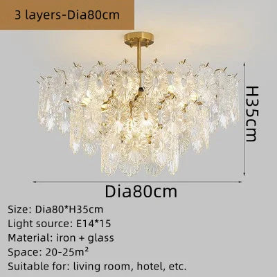 Decorbites™ Elegante Glas-Lüster mit LED-Lichtern für die Raumdekoration