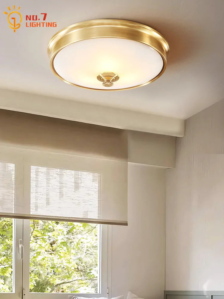 Decorbites™ Gold-Luster Kupferdeckenleuchte LED E14 Minimalistisches modernes Lichtarmatur