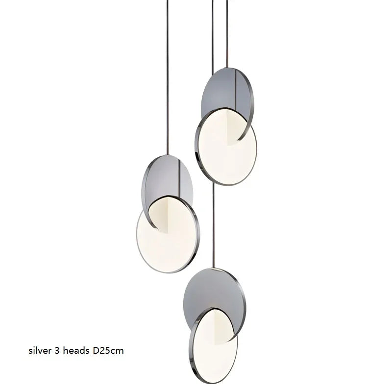 DecorBites™ Geometric Circle Gold Iron Pendant Light Chandelier