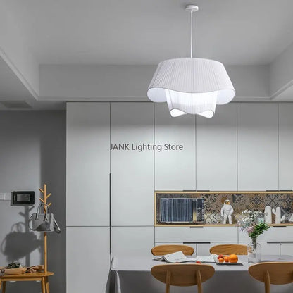 DecorBites™ Cream White Double Pendant Lamp for Elegant Living Spaces