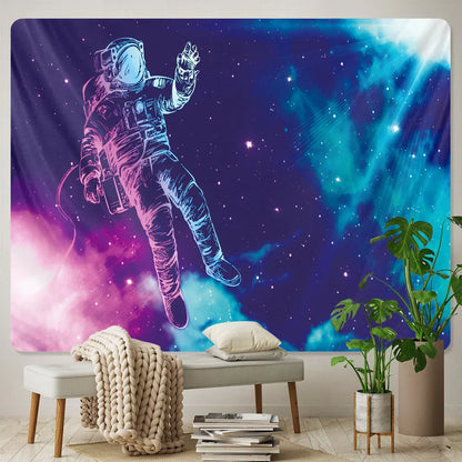 DecorBites™ Futuristic Astronaut Tapestry Wall Hanging - Boho Room Decor for Hip Beach Vibe