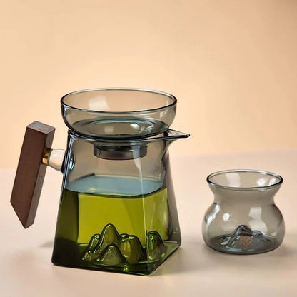 Decorbites™ Glas-Kung-Fu-Teebecher-Set mit Griff und Sieb, 350 ml
