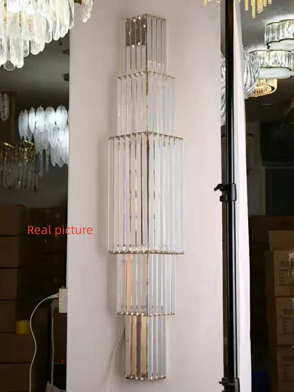 Decorbites™ Klares Glas-Wandlampe aus Edelstahl als Wandapplikation für Hotelhalle und Esszimmer