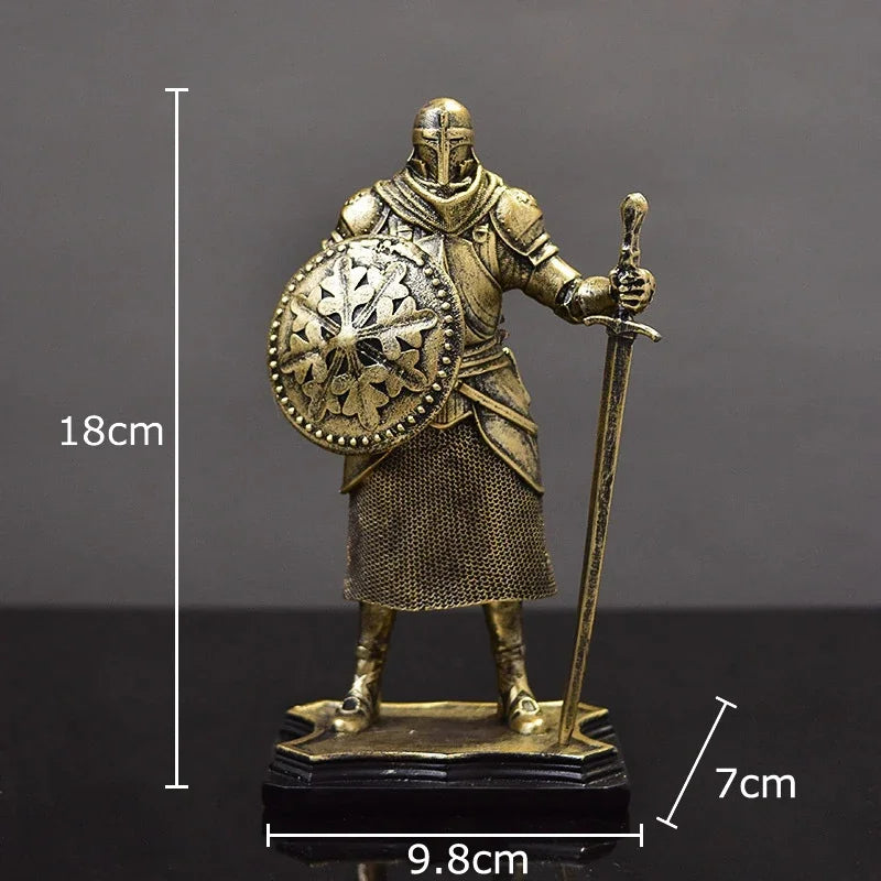 Decorbites™ Schwere gepanzerte Ritter-Harzstatue als Dekoration für Schreibtisch und Raumästhetik