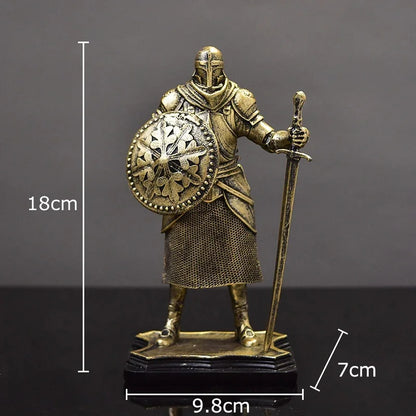 Decorbites™ Schwere gepanzerte Ritter-Harzstatue als Dekoration für Schreibtisch und Raumästhetik