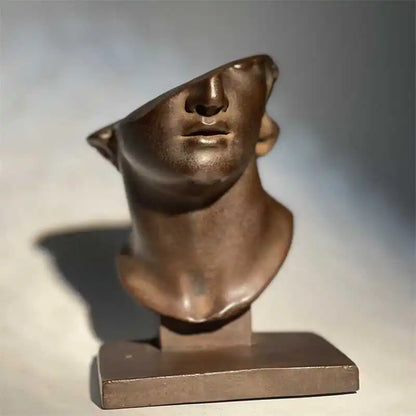 Decorbites™ Abstrakte menschliche Gesichtsskulptur, realistische Figurenkunst-Statue zur Haushaltsdekoration