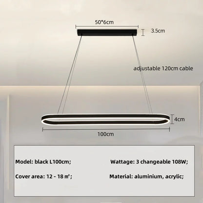Decorbites™ Kreis-Hängeleuchter mit Dimmbarem LED-Licht für das Moderne Wohnzimmer