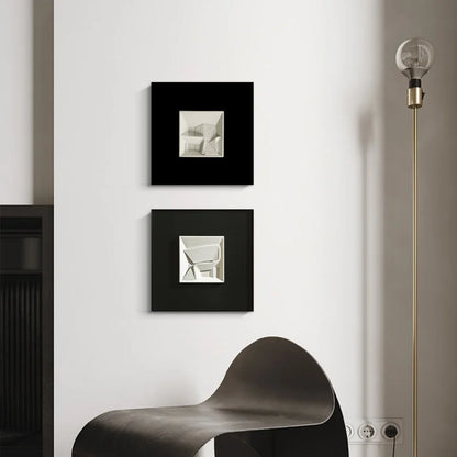 Decorbites™ Abstrakte Geometrische Wanddekoration Quadratisches Wandbild Raumaccessoires