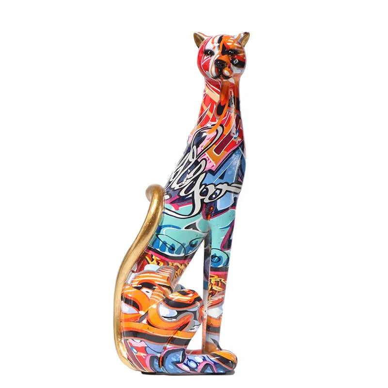 Decorbites™ Leopard-Resin-Skulptur – Dekoration für das Home-Office & Geschenk