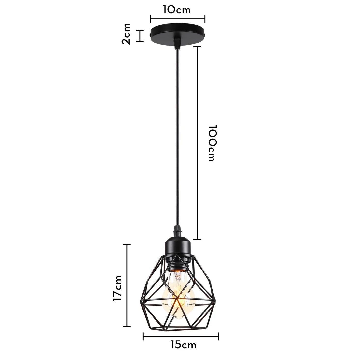 Decorbites™ Industrielles Loft-Pendant-LED-Deckenleuchte für die Dekoration im Wohnzimmer, Küche und Zuhause