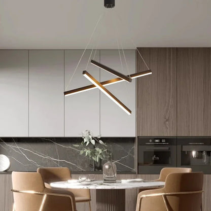Modern Black Multi-Light LED Pendant Chandelier
