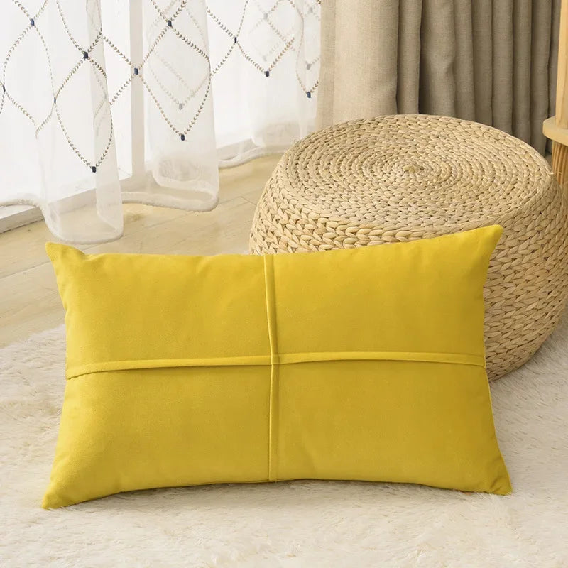 Decorbites™ Hahnentritt-Muster Kissenbezug 30x50 cm Schwarz und Weiß Bogen-Taille Kissenhülle