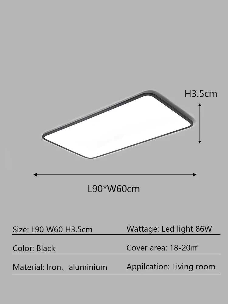 Decorbites™ LED-Deckenleuchte: Modernes minimalistisches rechteckiges Design für Wohnzimmer, Schlafzimmer, Innenbeleuchtung