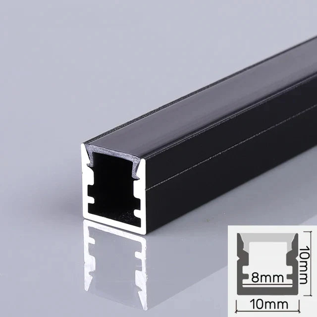 Decorbites™ LED Aluminium-Profil Einbauprofil U/YW-Form Versteckter Kanal Milchglasabdeckung Leuchtenschiene