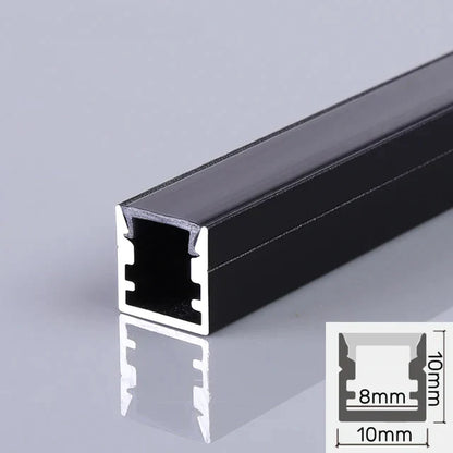 Decorbites™ LED Aluminium-Profil Einbauprofil U/YW-Form Versteckter Kanal Milchglasabdeckung Leuchtenschiene