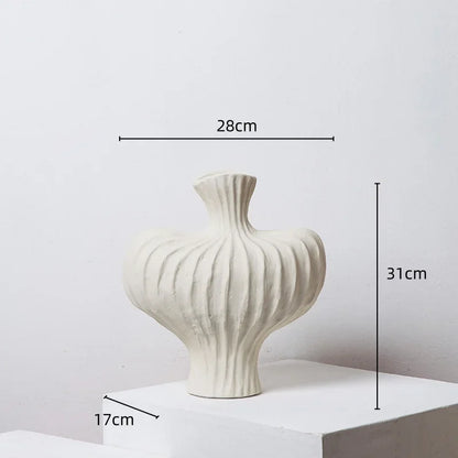 Decorbites™ Fringe Heterophore Vase - Handgefertigte Porzellan-Floralarrangement-Dekoration